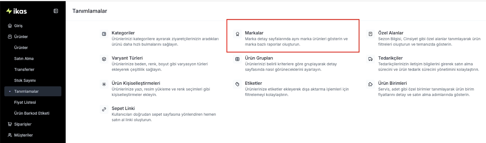 İkas Marka Seo Ayarlari